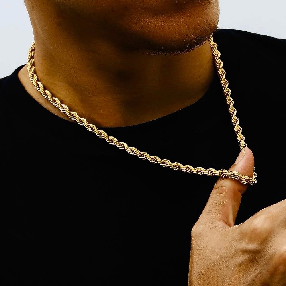 6mm Rope Chains Stainless Steel - Picture 3 of 6